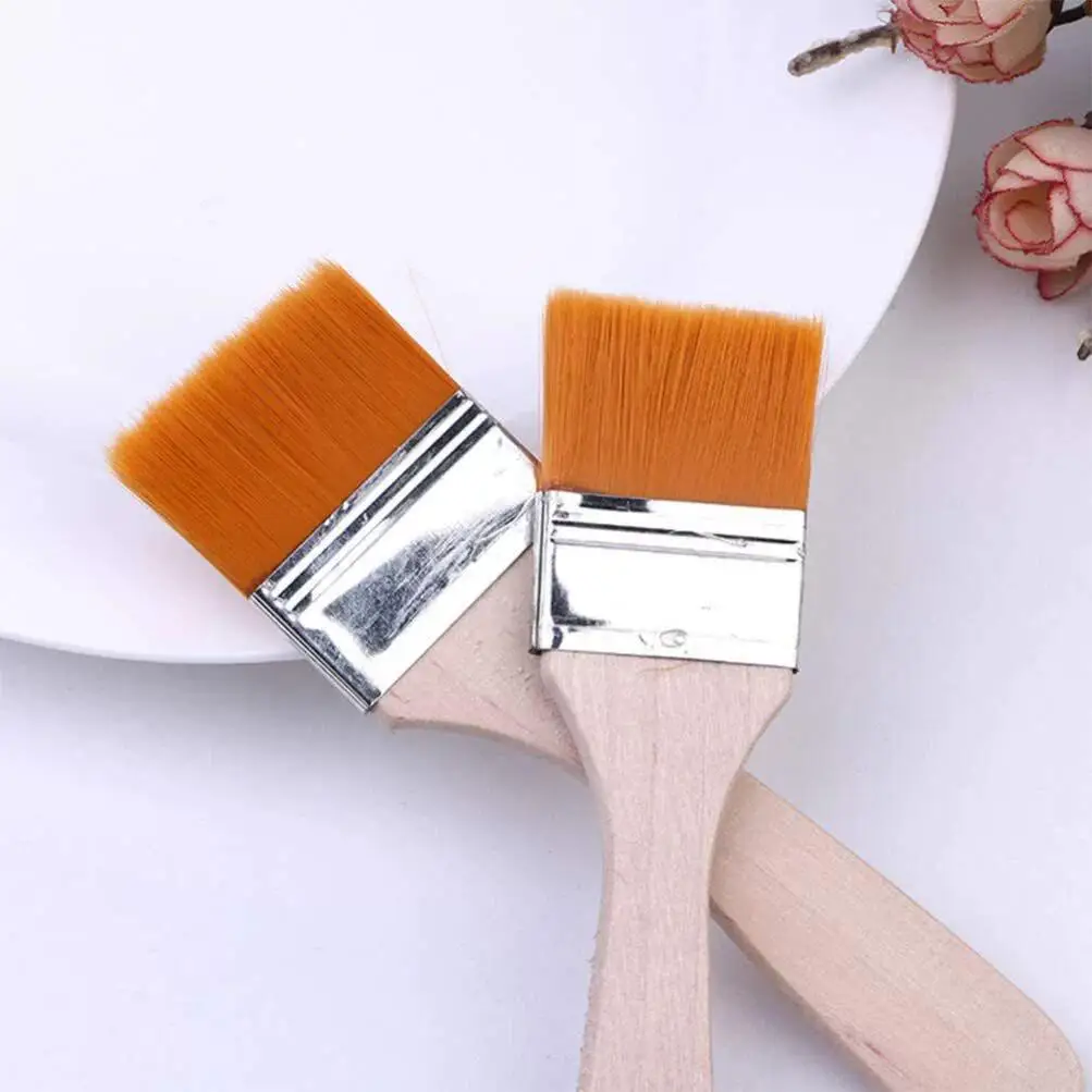 Professional nylon chip brush set large flat brush for wall canvas paint 3 inch chip brush