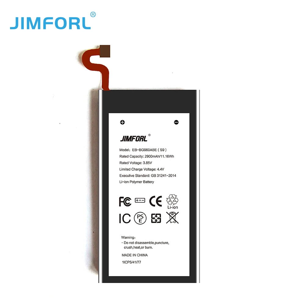 
Jimforl full 100% capacity replacement built-in battery samsung galaxy s9 original battery 3000mah 