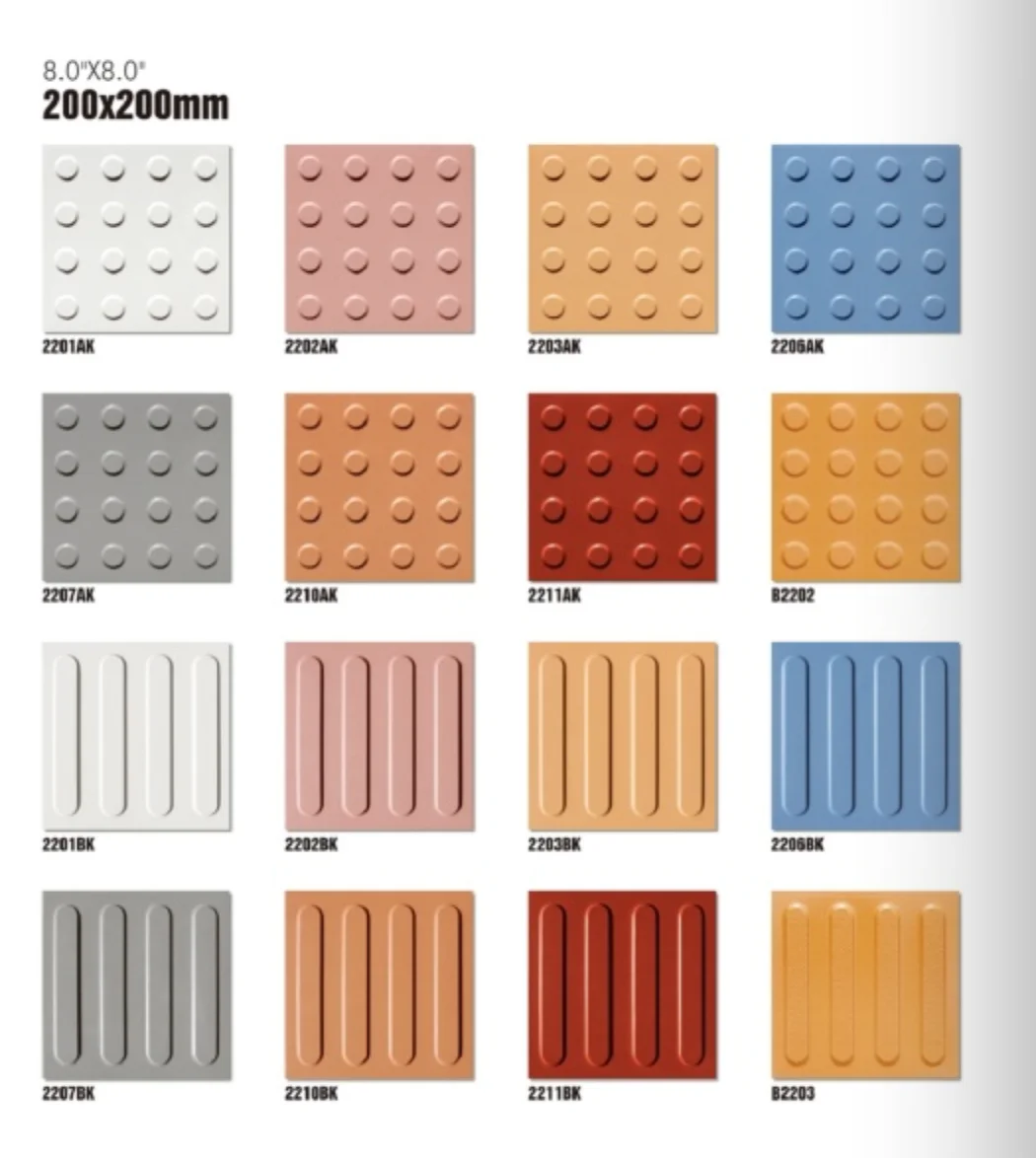 paving basalt stone blind floor guide tile