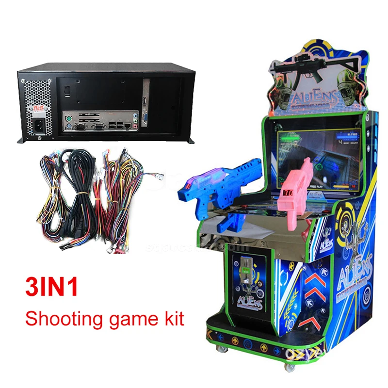 3 In 1 Arcade Machine Aliens Farcry HOD3 Kits With Motherboard Shooting For DIY Arcade Simulator Gun Shooting Game Machine
