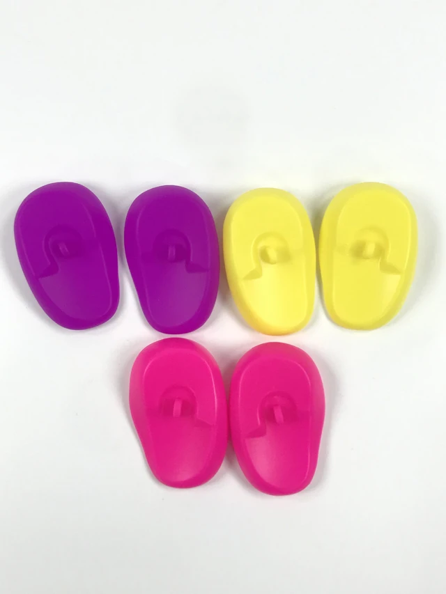 Hot Sale Hair Dye Waterproof Heat Resistant Ear Cover Silicone Salon Barber Ear earmuffs Water Ear Protector