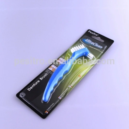 Hot Sell Double Sided Toothbrush for False Teeth Cleaning Denture Brush