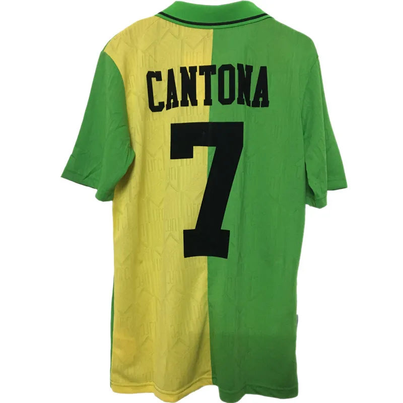 Free shipping sample order 1992 93 94 Retro soccer jersey Customized CANTONA football shirt