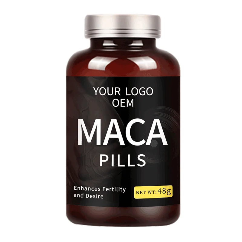 Men Anti-fatigue Tablets Energy Candy Capsules OEM Natural  Black Maca Dietary Supplement booster Herbal Pills For Men