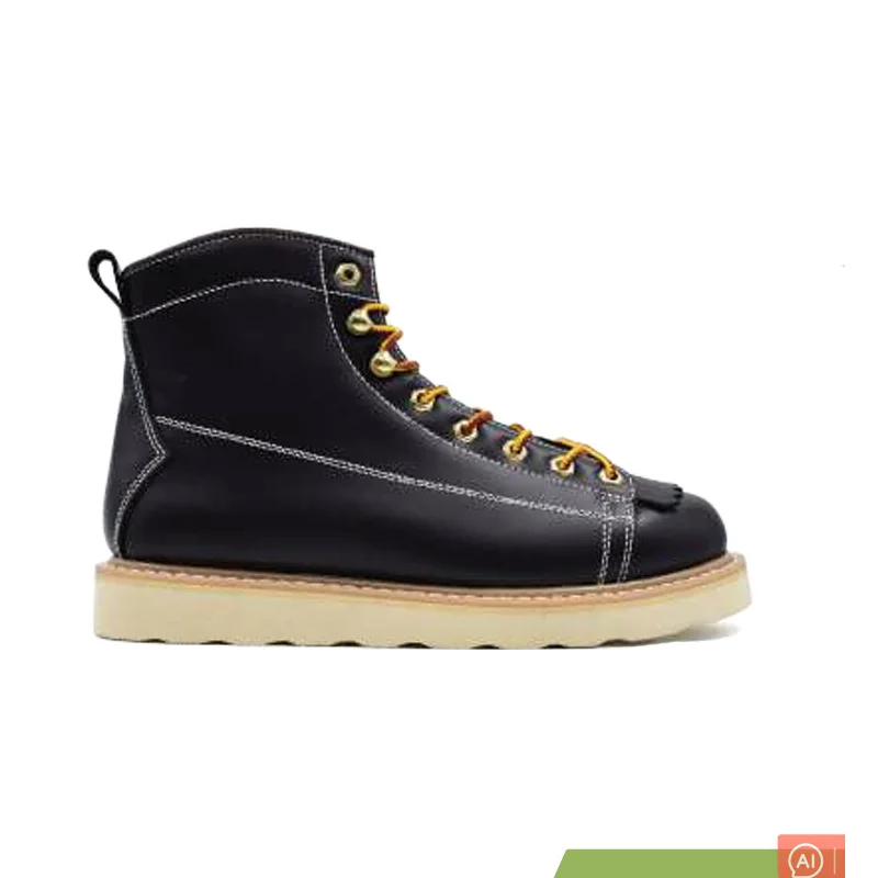 Custom Safety Work Shoes Full Grain Cow Leather Steel Toe Smash-proof Safety Boots Women Safety Shoes