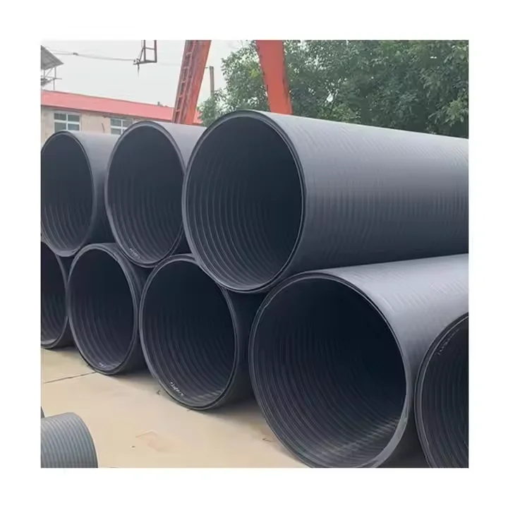 DN630 дренажная система HDPE скважинная труба полая стеновая стальная лента усиленная обмотка трубы