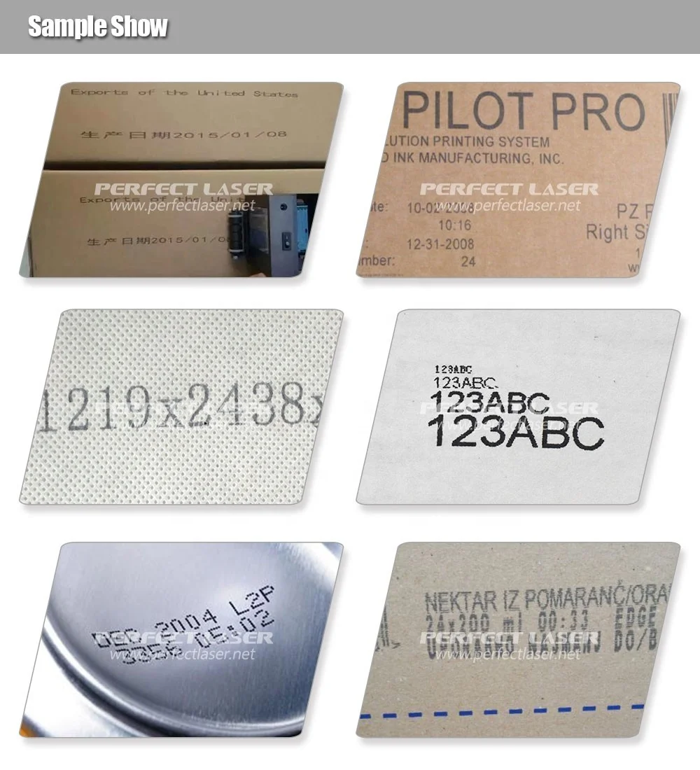 Perfect Laser Small character wireless and cheap Handheld Metal aluminium  plastic wood digital inkjet color label printer