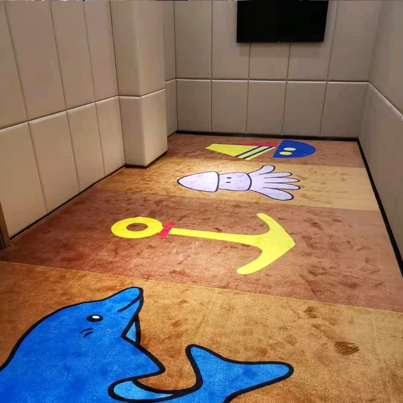 Custom printed pvc floor mat mall front door logo floor mat