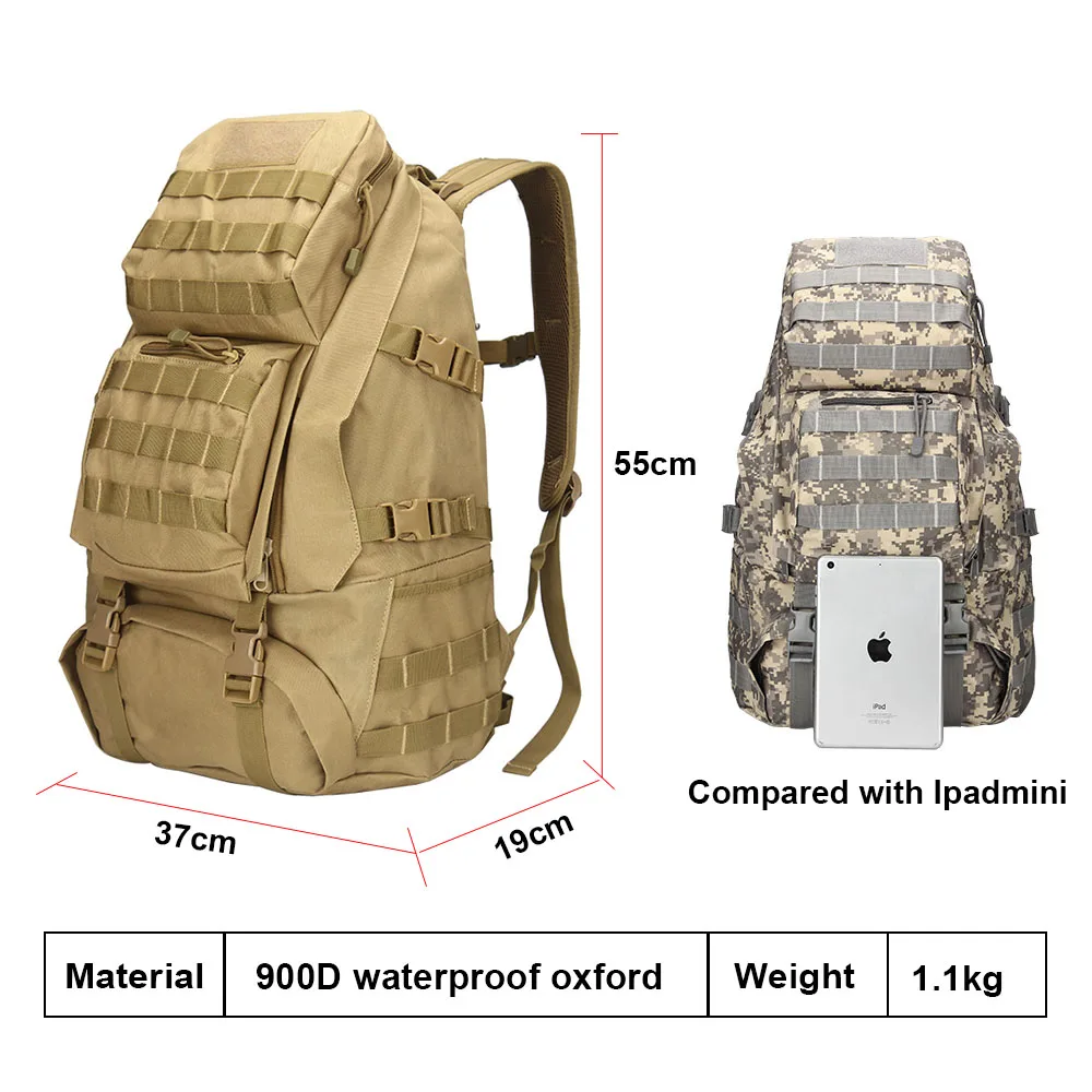 bag 900D encryption Outdoor mountaineering bag camouflage  backpack high-capacity waterproof Tactical multifunction