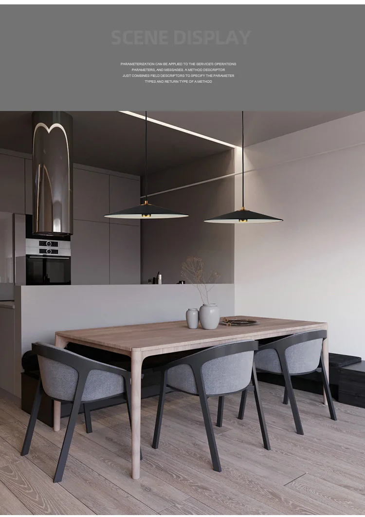 Aisilan customize small black aluminium cone shade drop light pendant lighting for kitchen island