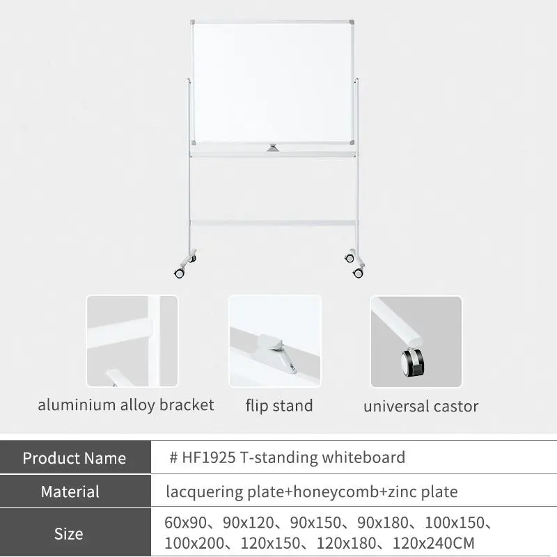 Custom 60x90 Aluminum Frame Dry-Erase Mobile Whiteboard Nice Price Magnetic Painting Writing Board for Teaching & Learning