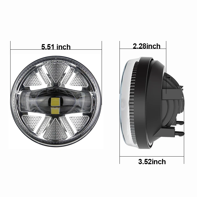 Hot sell approved car led lamp fog light 6500k white adjustable plug and play 24v round 24w led fog lights
