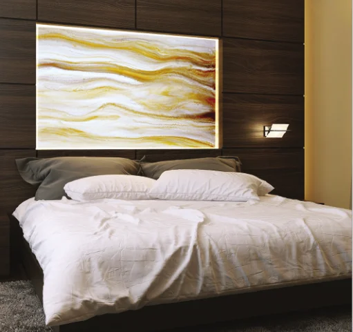 Translucent acrylic solid surface sheets for wall panels