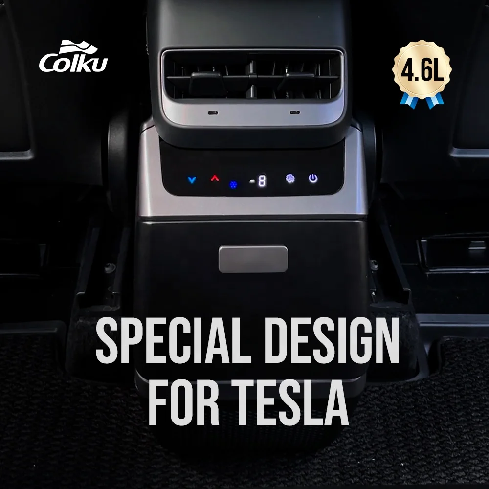 12V Armrest Model Y Modified Fridge   4.6L Compressor Mini Car Refrigerator Auto Fridge Accessories For Tesla