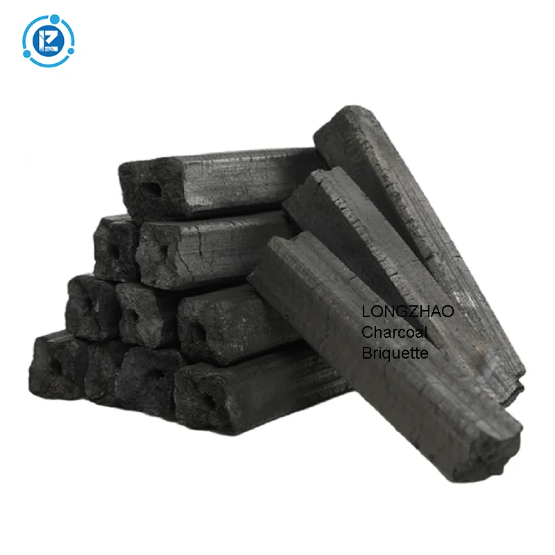 Factory Machine Made Quadrangle Hexagonal Long Burning Time Wood Sawdust Charcoal Briquette BBQ