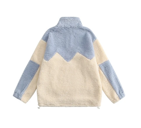 Outdoor Custom Embroidery Lambswool Coats Chenille Sherpa Fleece Winter Jacket Men With Pocket For Men