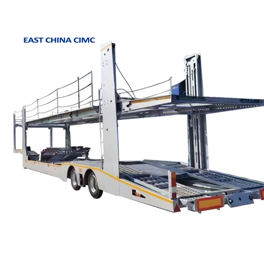 2 Axles Two Floor Car Carrier Truck Trailer