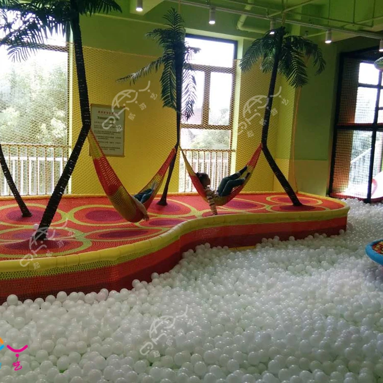 
kids Yoyo Island Swing Nets Tribe Colorful Climbing Rope Netting Cheerful Soft Play for baby swing 