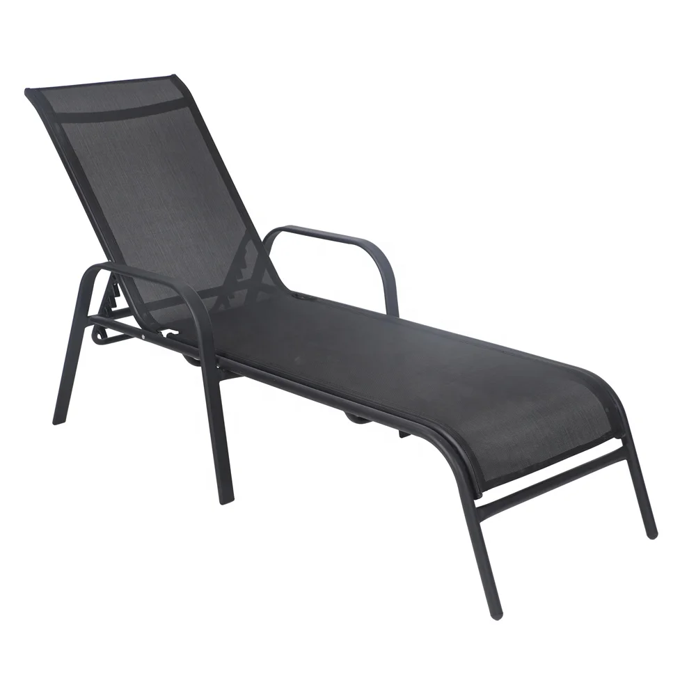 Swimming Pool Edge Lounge Chair Folding Backrest Hinge Customized Color Reclining Patio Lounger
