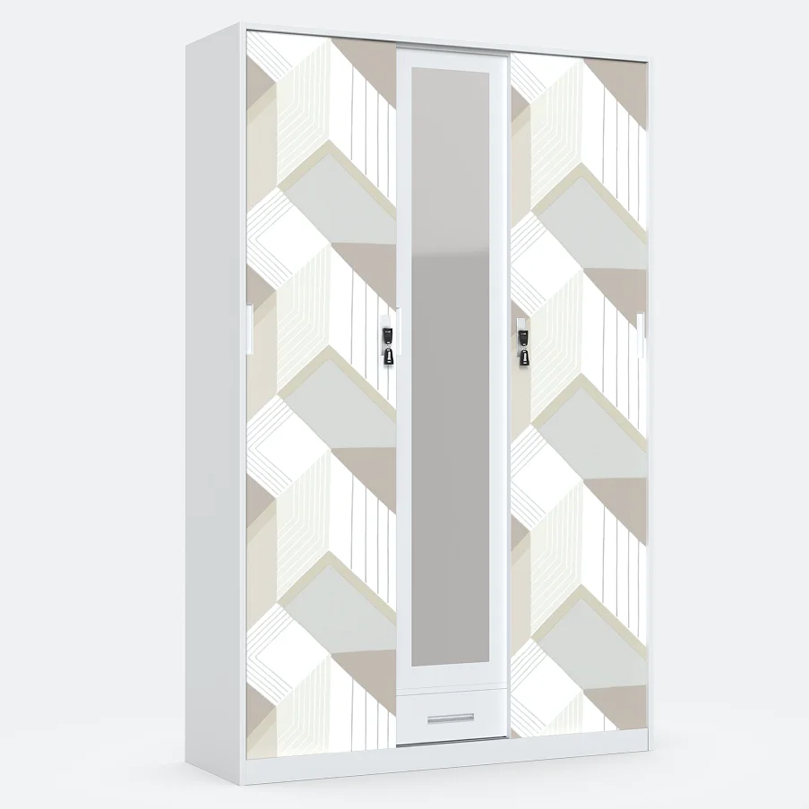 Metal Wardrobe Steel Cabinet Almirah Bedroom Metal Furniture Closet Storage Wardrobe