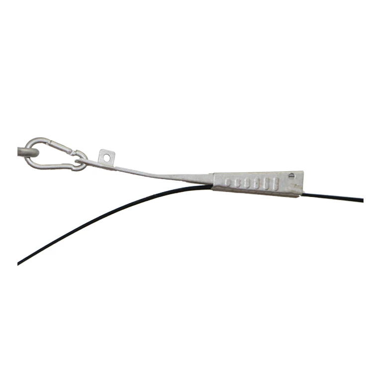 NF-BP-24D High Strength Cold Rolled Steel Overhead Wedge Round Drop Cable Clamp For FTTH Fiber Optical Cable Pole Installation