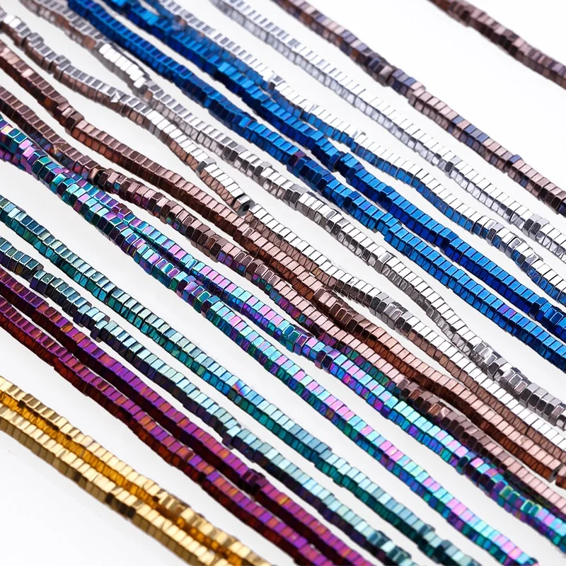 Zenper 3mm*3mm*1mm Square Shape Hematite Loose Colored Hematite Stone Wholesale