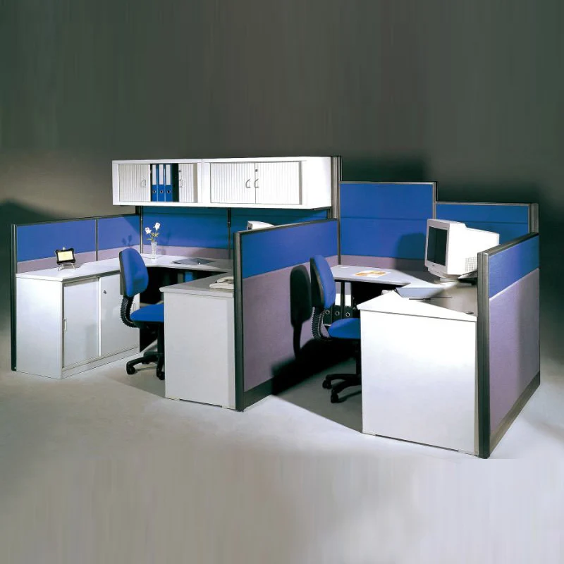 Офисный стол Одиночная рабочая станция минималистичный стиль Модульная офисная Рабочая 2 4 6 мест с верхним шкафом