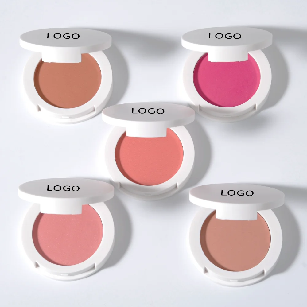 Hot selling High Pigmented Matte Cheek Blush Moisturizing Cruelty free Vegan Custom Logo Makeup Powder Blusher Private Label