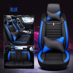 Full  Set Universal PVC Leather 5d Car Seat Cover With Car Seat Cushion