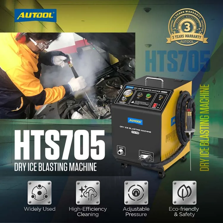 Оптовая продажа AUTOOL HTS705 110 В 220 машина для очистки сухого льда Blaster углеродный