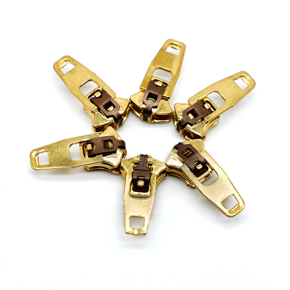 Brass YG slider Pass needle detector test with high quality or low quality Jeans auto-lock Brass YG slider For your choosing