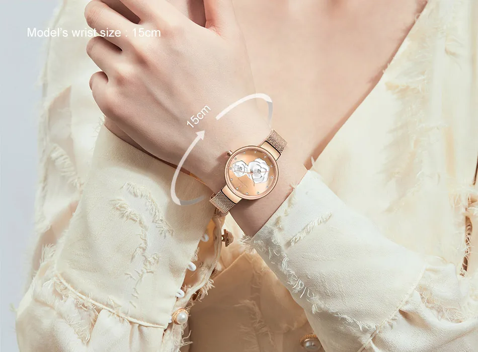 New NAVIFORCE 5013 women watches Quartz Ladies Stainless Steel Mesh Flower for Gift Watch 2020 reloj mujer