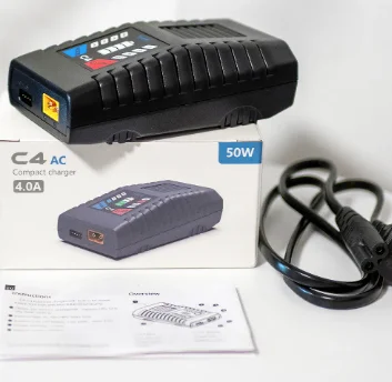 ToolkitRC C4 50W 5A AC Charger XT60 Plug for LIPO LIHV LIFE 2~4S NIMH NICD 5~8S Batteries RC Model FPV Racing Freestyle Drone