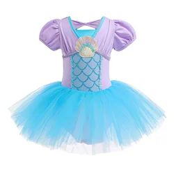 Baby Girl Ballet Dance Costume Cute Mermaid Puffy Tutu Dress for Birthday Party Dancewear