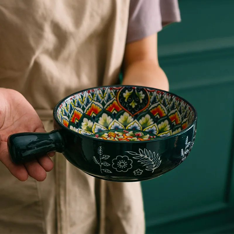 Bohemia style ceramic dishes & plates multiple models dinnerware sets porcelain for home hotel restaurant tableware bowls