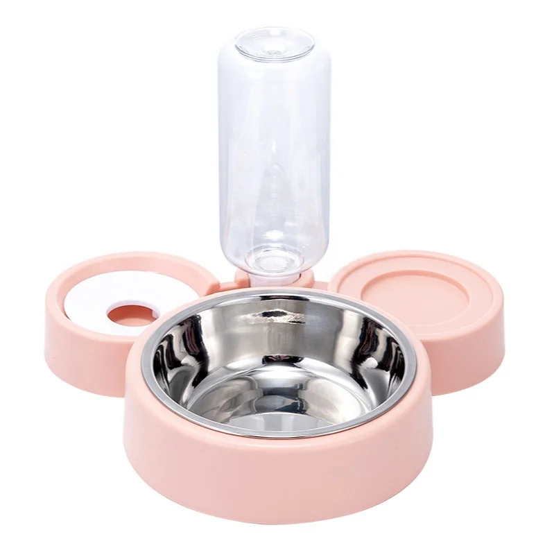 Automatic Drinking Water,Detachable and Stable Separation Design Dog cat Food Bowls , Double Dog Bowls for Small Dogs