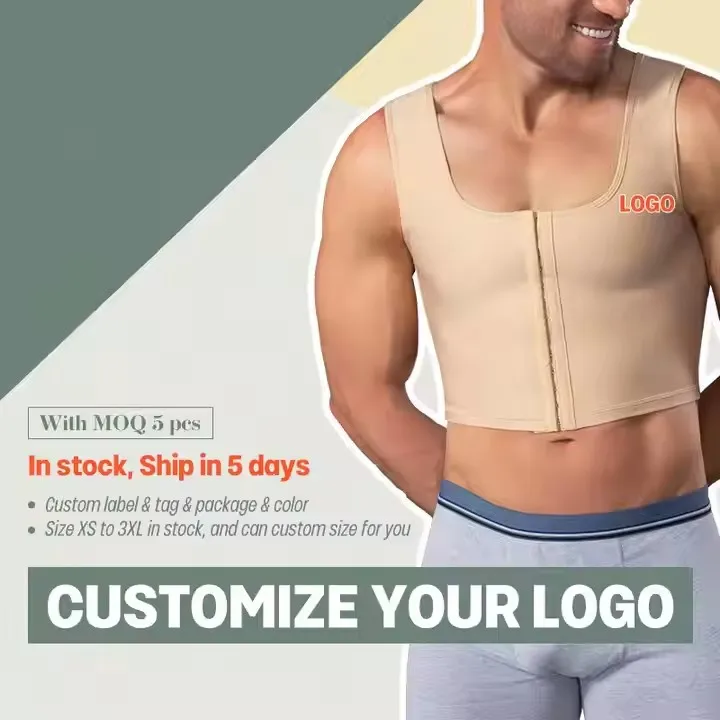 Men Tank Tops Custom Logo Fajase Colombianas Shirt Mens Girdle High Compression Shapewear Body Shaper For Men