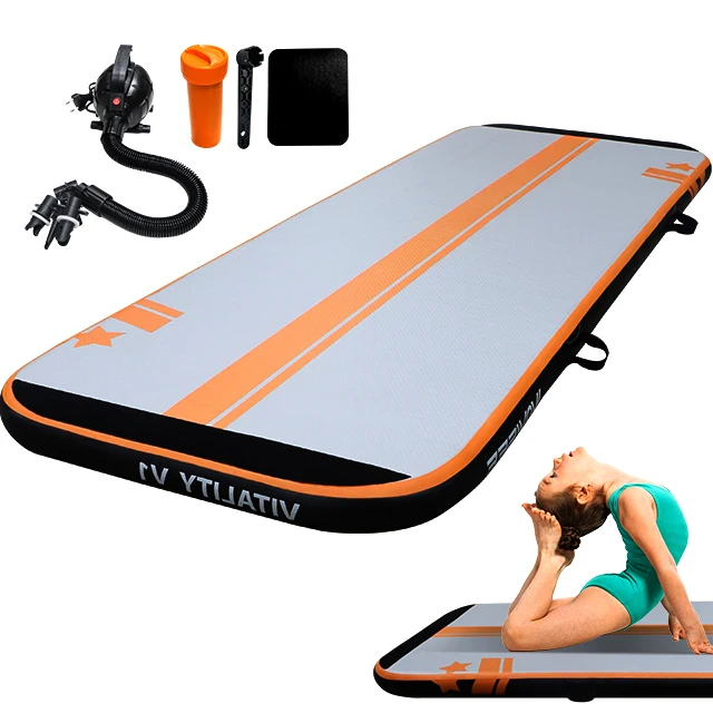ready to ship 3M 5M 6M 8M 10M 12M inflatable gym air tumble track tumbling mat home airtrack for gymnastics