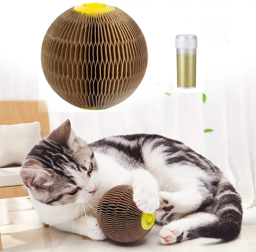 
Игрушка для кошек в помещении, обновленная кошачья мята, котята, игрушки, картонный мяч для царапин, многоразовая игрушка для кошачьей мяты 