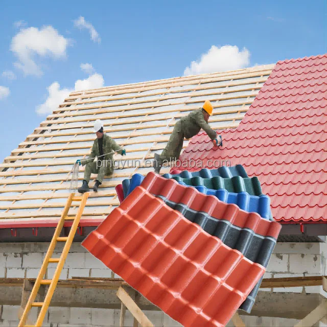 Easy Install Plastic Roof Sheet ASA Synthetic Resin Roof Tiles for House Roof