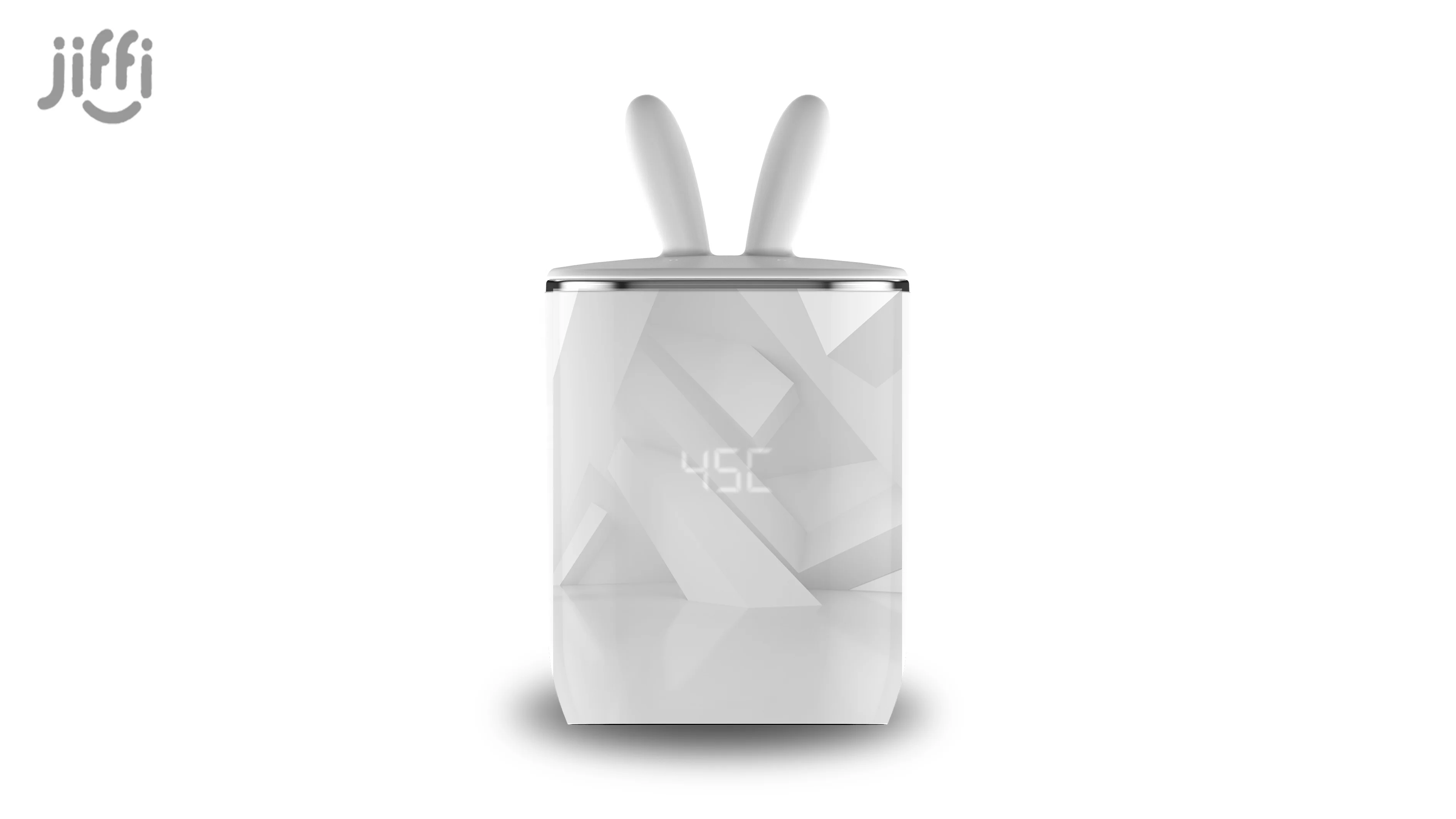 America Hot Sale Heater White Bunny Head Portable Baby Feeding Products Milk Bottle Warmer