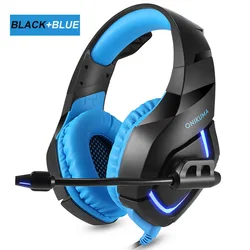 ONIKUMA Gaming Headset Over Ear Gaming Headphone with Microphone,Noise Canceling Stereo Sound Soft Memory Ear Cup for PC,PS4,PS5