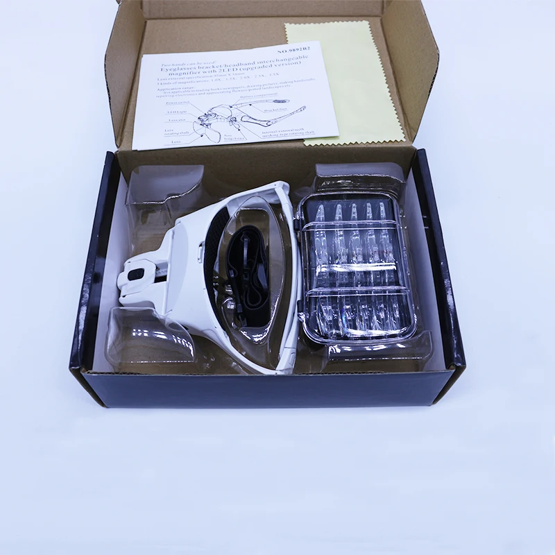 
Eyeglasses LED magnifier hands free magnifier with 5lens 