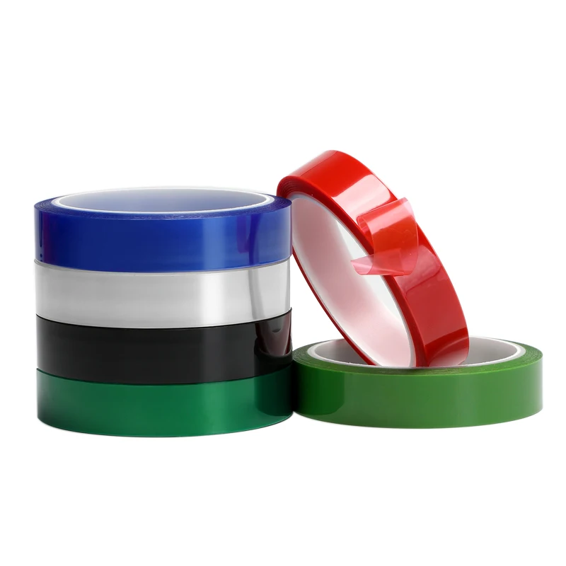 Customized Single Sided Colorful Silica gel Adhesive Powder Coating PET Film High Temperature Polyester Tape