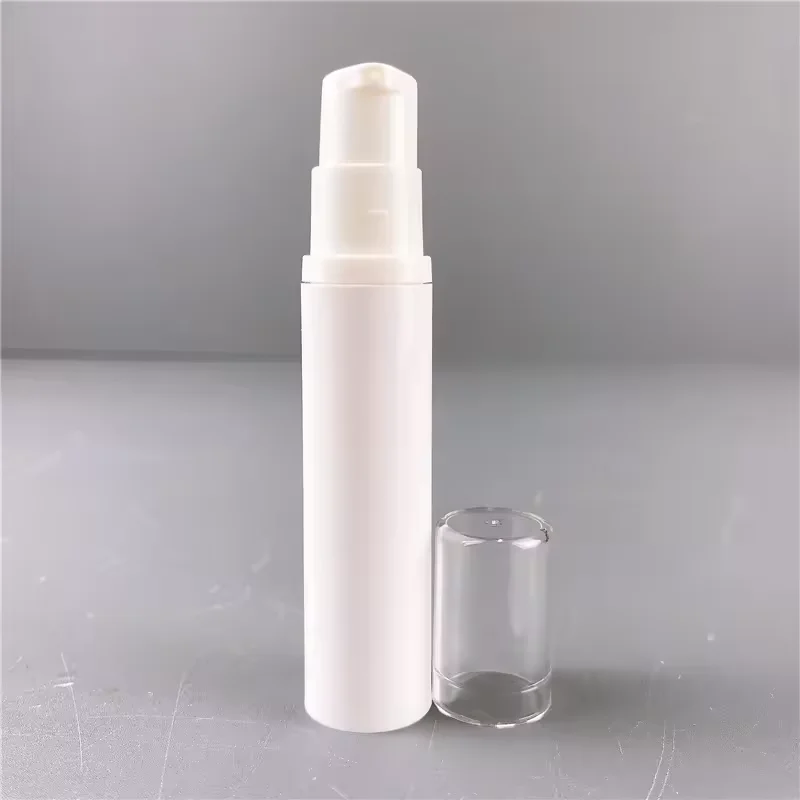 In stock 5ml 10ml Mini Spray Pump Bottle White Airless Bottle 10 Ml White Lotion Eye Cream Airless Pump Bottle 15 Ml