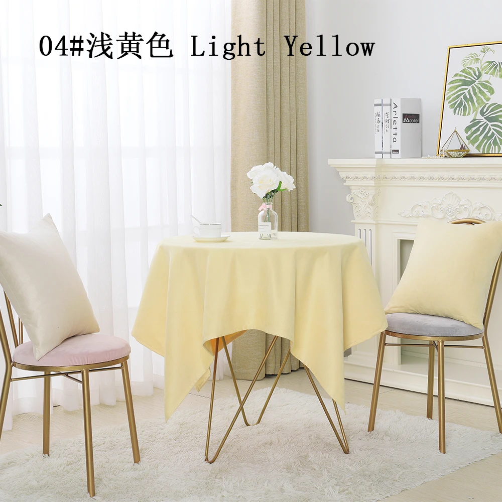 High quality 100% polyester table cloth dyed 120 square round woven tablecloth for home,restaurant