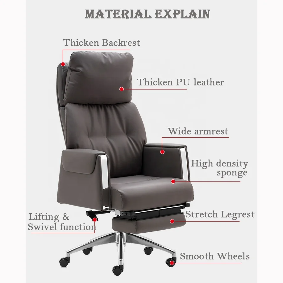 Metal strip decorative customize tilt control mechanism orthopedic office chair