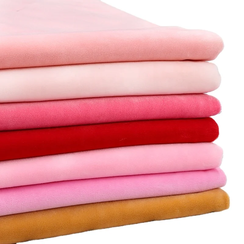 High Quality  100% Polyester Micro Velour Fabric Diamond Super Soft Minky Velboa Fabric For Toys