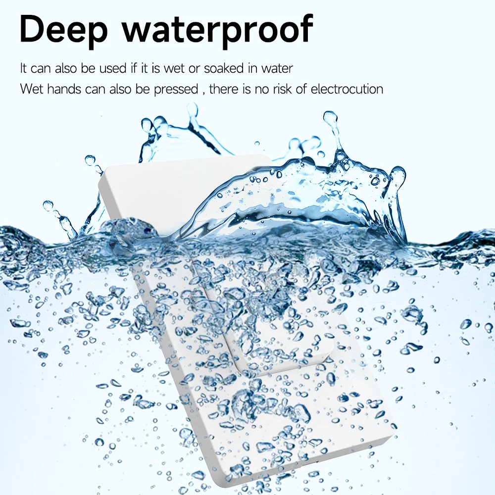 2 button 1 receiver Dual-control US wireless kinetic energy wall switch long-distance battery-free self-generating lamp switch