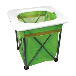 Hot selling Multi-function Sturdy and durable folding toilet Folding storage Portable storage bag trash can toilet seat outdoor